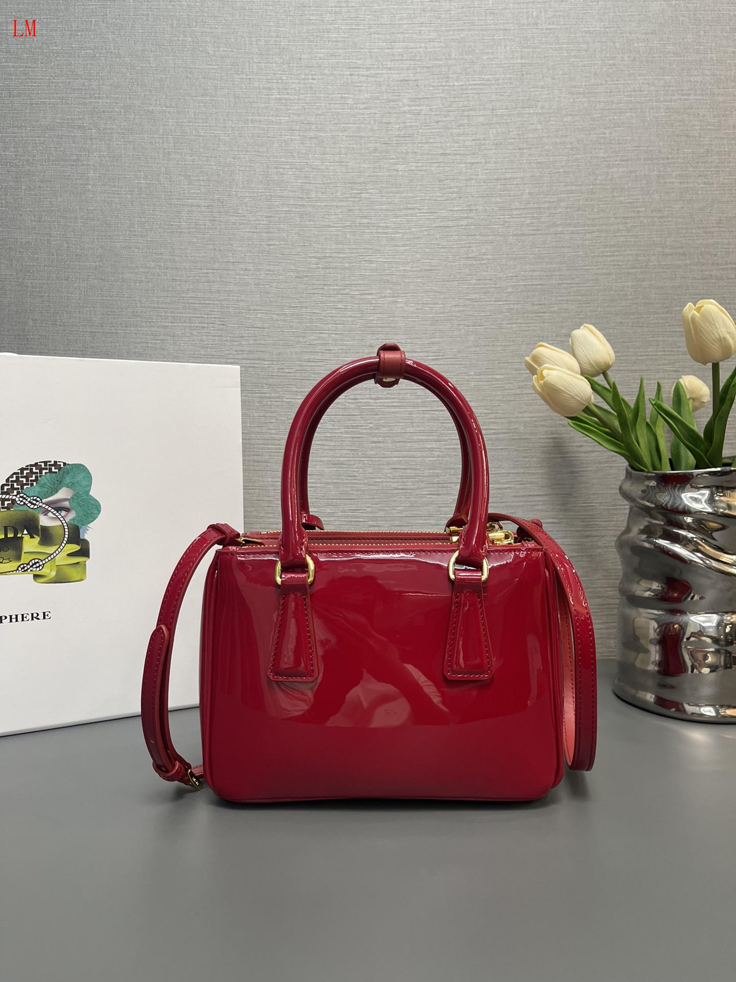 Prada "Red Small Galleria Saffiano Leather Bag"