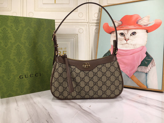 Gucci "ophidia small shoulder bag in beige and brown GG"