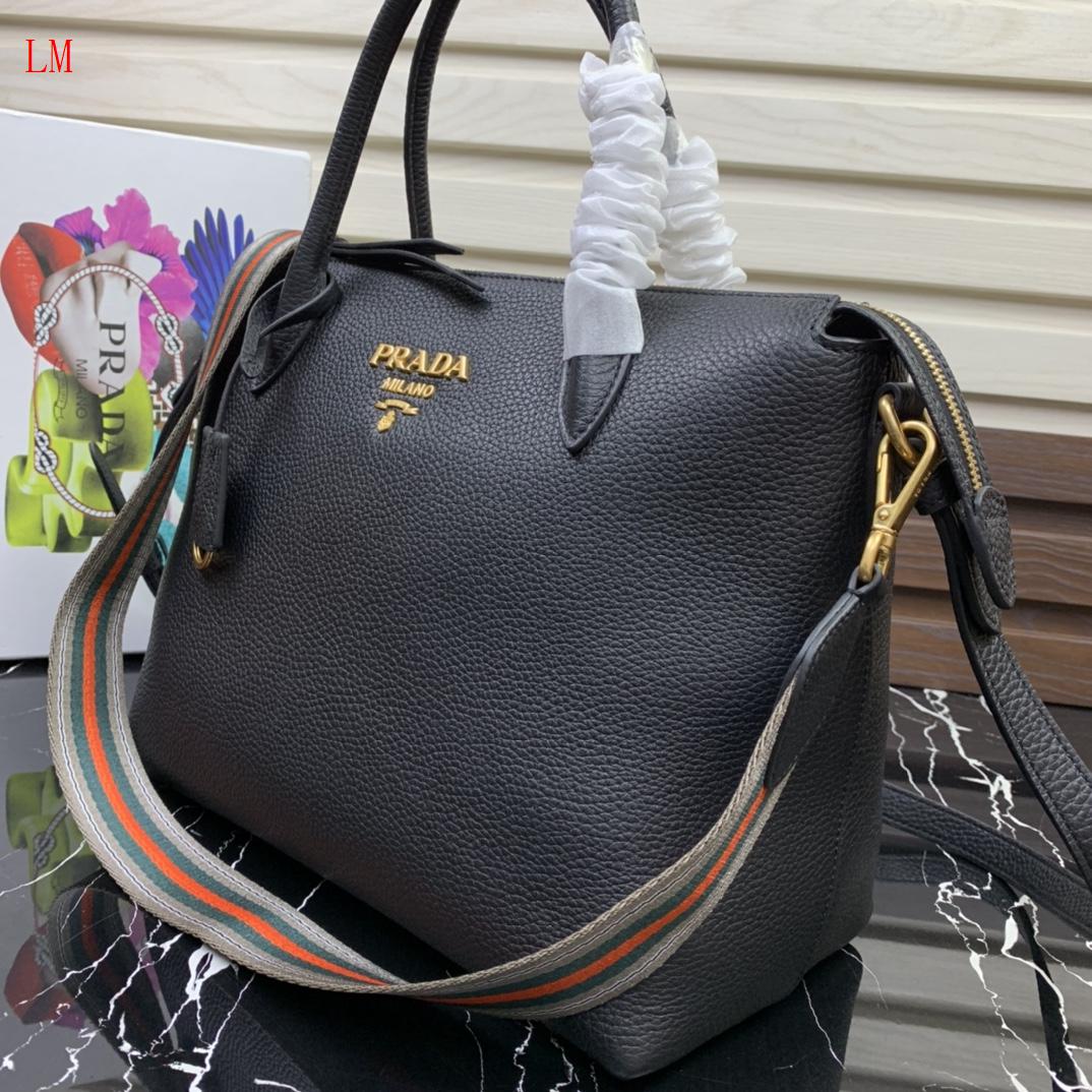 Prada "Black Leather Shoulder Bag"