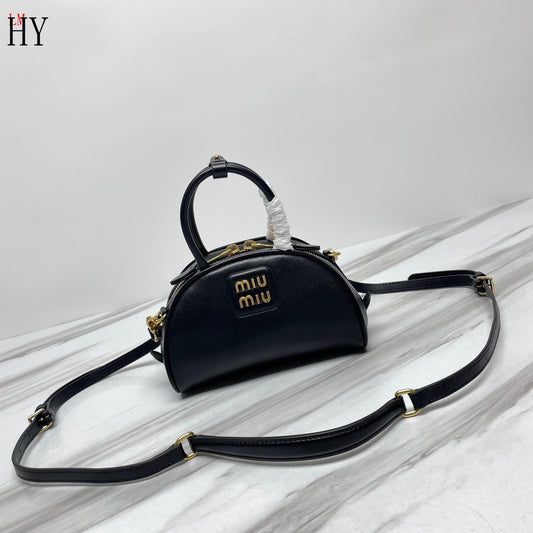 Miu Miu "Leather Mini Top Handle bag Black"