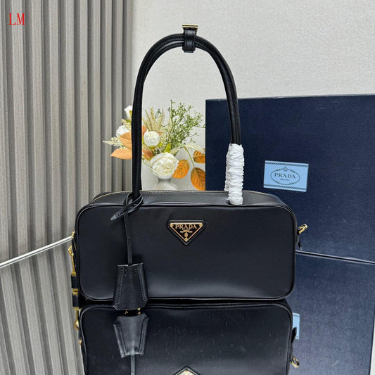 Prada "Medium Re-Nylon And Leather Black"