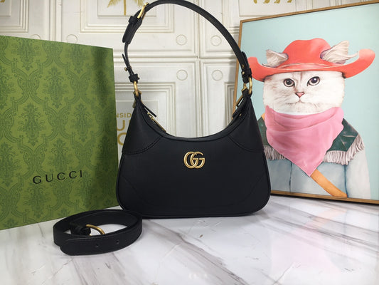 Gucci "Aphrodite Small Shoulder Bag GG Black"