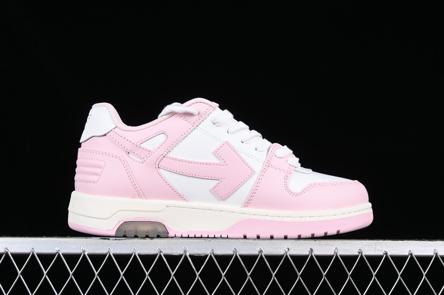 Out of office lace up „Pink white"