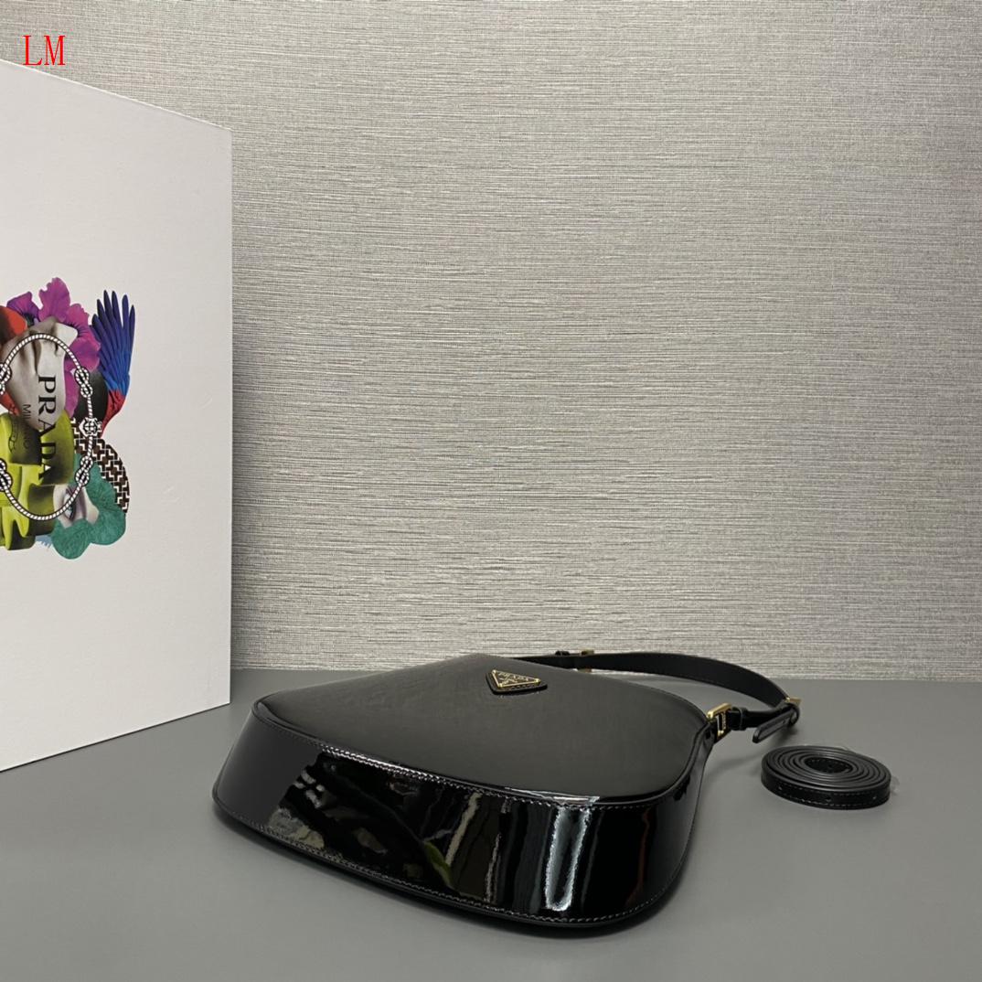 Prada "Black Cleo Patent Leather Bag"