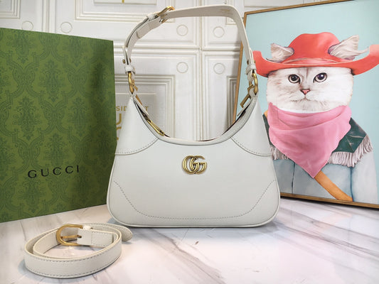 Gucci "Aphrodite Small Shoulder Bag GG White"