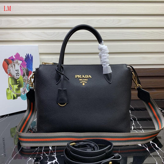 Prada "Black Leather Shoulder Bag"