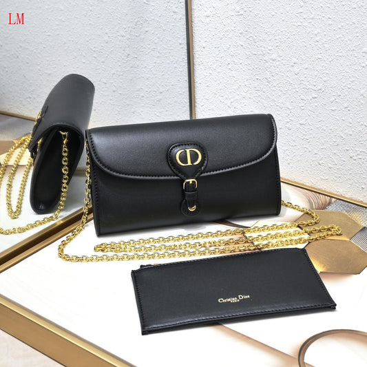 Dior "Bobby East-West Pouch With Chain Black"
