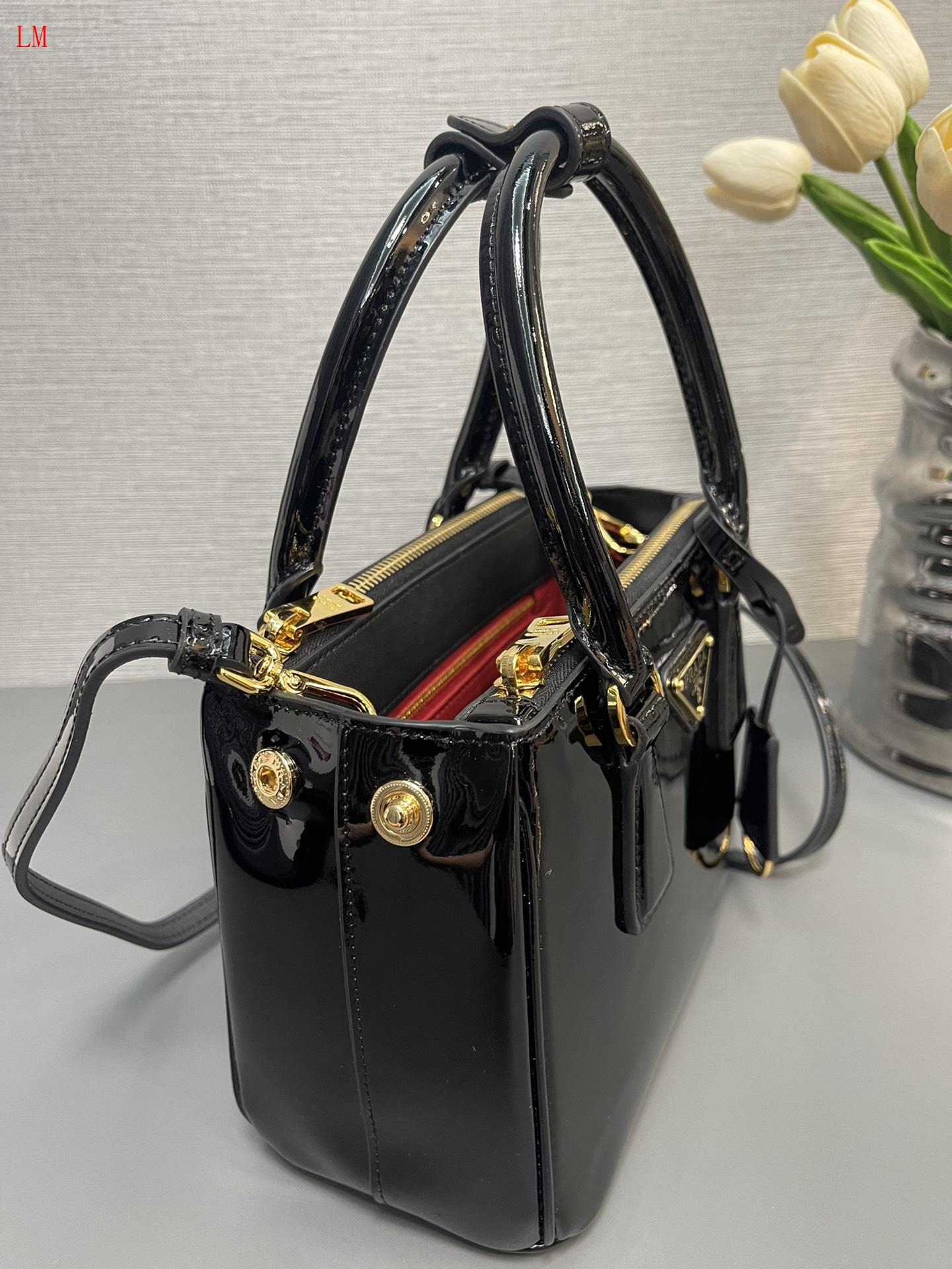 Prada "Black Small Galleria Saffiano Leather Bag"