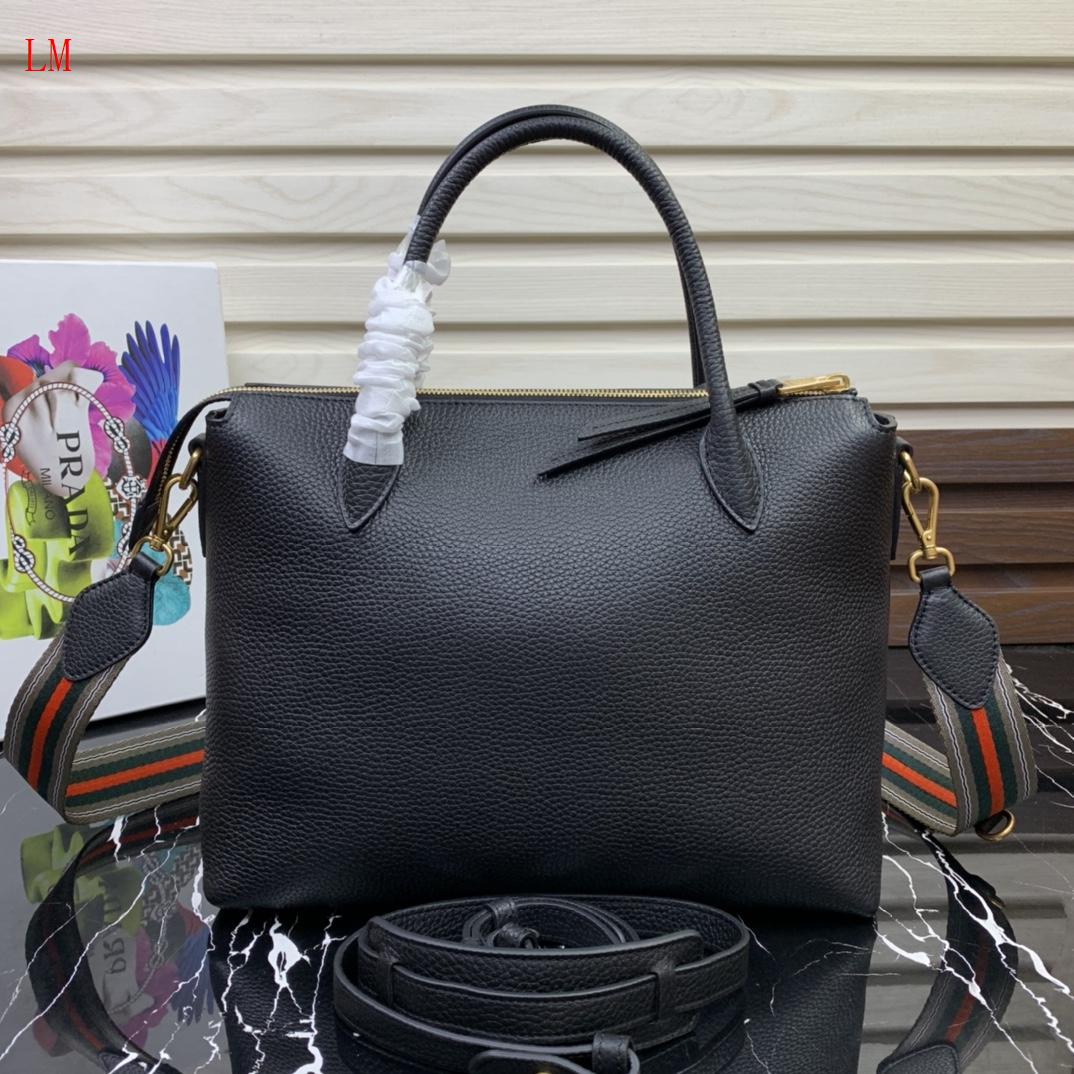 Prada "Black Leather Shoulder Bag"